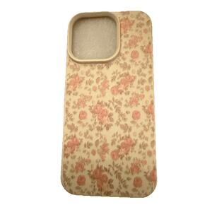 NWT iPhone 16 Pro Snap On Case Floral Beige And Pink